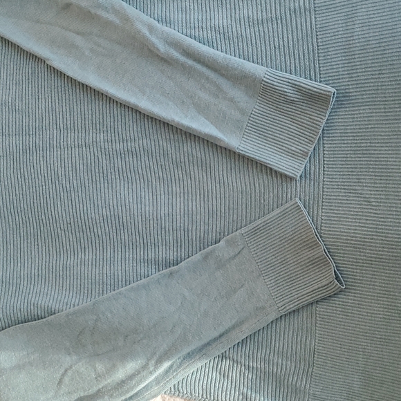 Adrienne Vittadini Sea Foam Green Long Sleeved Cowl Neck Tunic Sweater M NWT - Picture 3 of 6